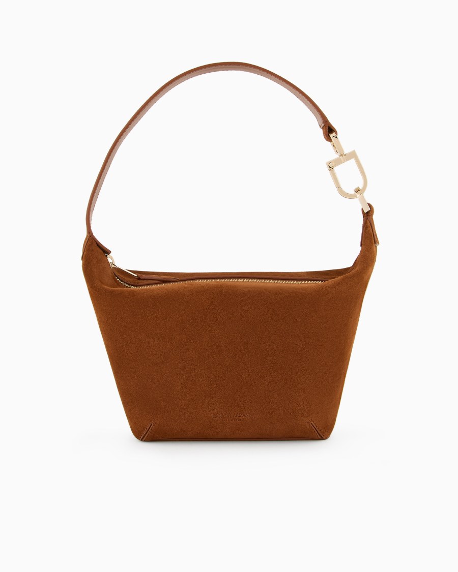 The world of armani BORSA A MANO PICCOLA LA PRIMA SOFT IN SUEDE