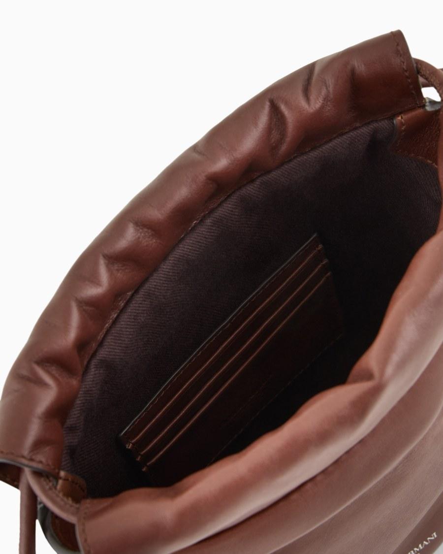 The World Of Armani BORSA A SACCHETTO PICCOLA IN PELLE NAPPATA