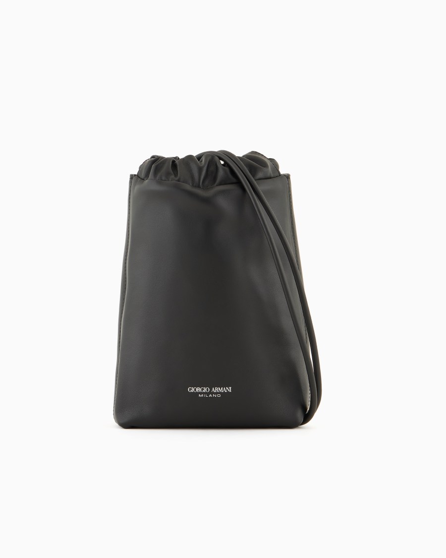 The world of armani BORSA A SACCHETTO PICCOLA IN PELLE NAPPATA