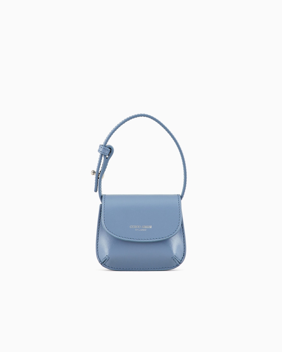 The world of armani BORSA CHARM MICRO LA PRIMA IN PELLE PALMELLATA