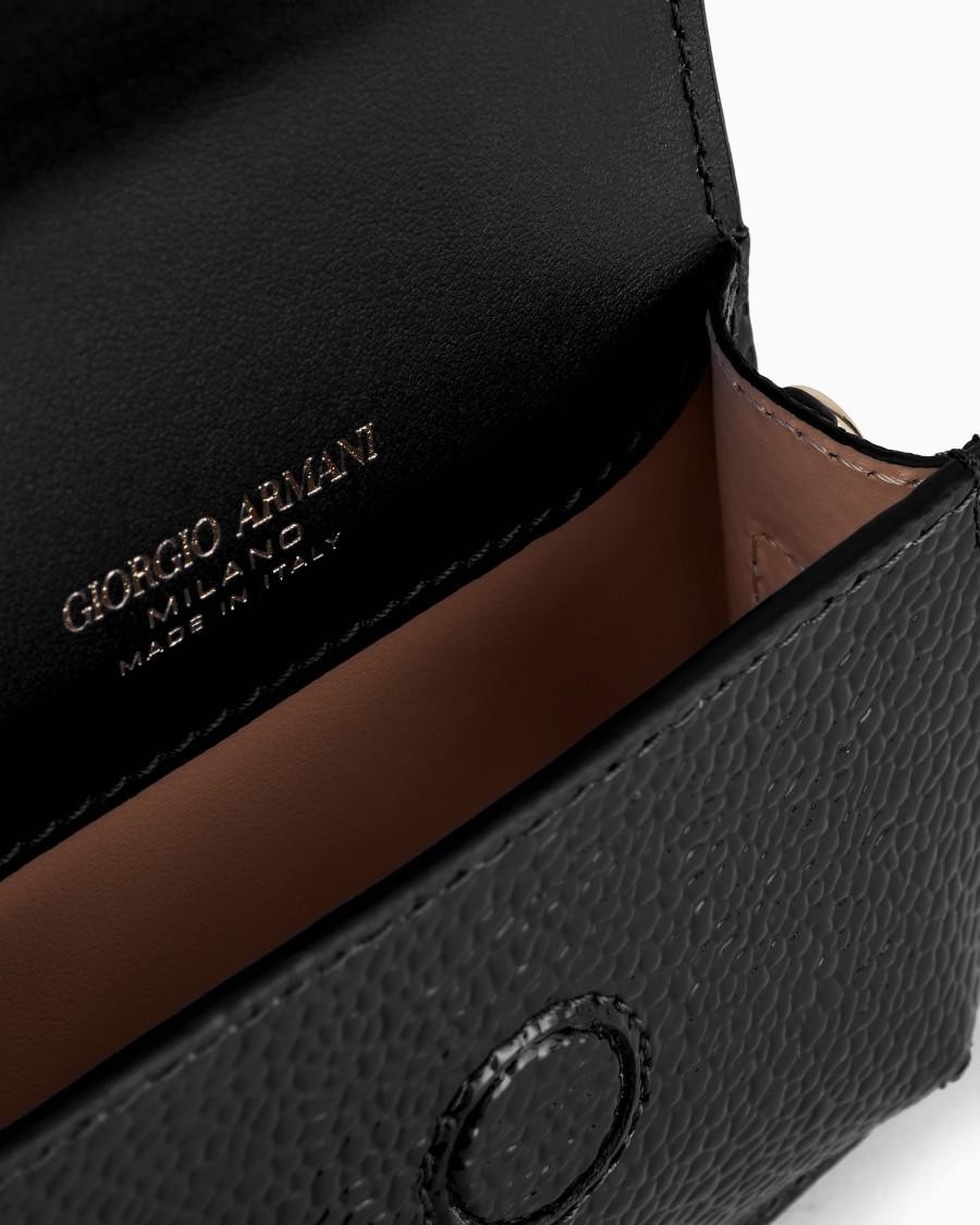 The World Of Armani BORSA CHARM MINI LA PRIMA IN VERNICE EFFETTO CHICCO DI RISO