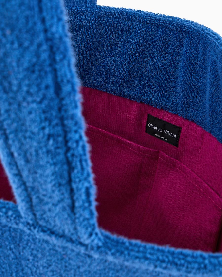 The World Of Armani BORSA DA MARE IN SPUGNA DI COTONE