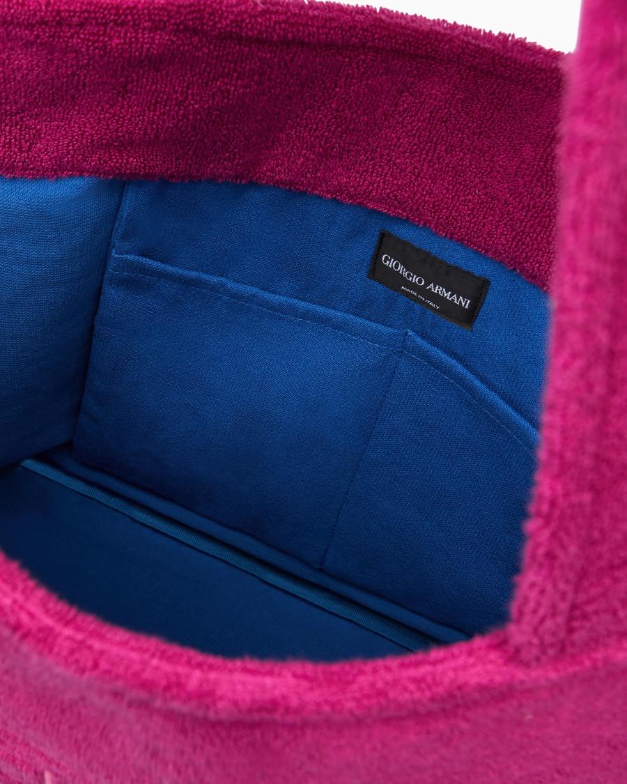 The World Of Armani BORSA DA MARE IN SPUGNA DI COTONE