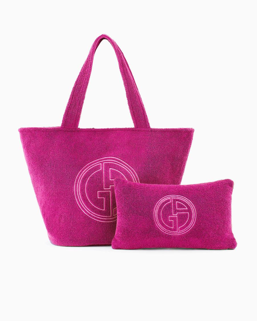 The world of armani BORSA DA MARE IN SPUGNA DI COTONE