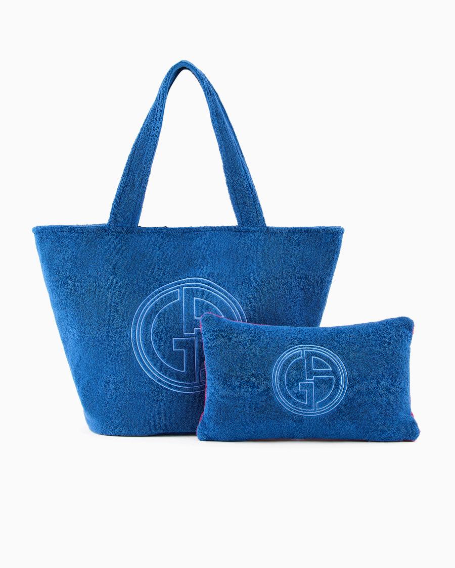 The world of armani BORSA DA MARE IN SPUGNA DI COTONE