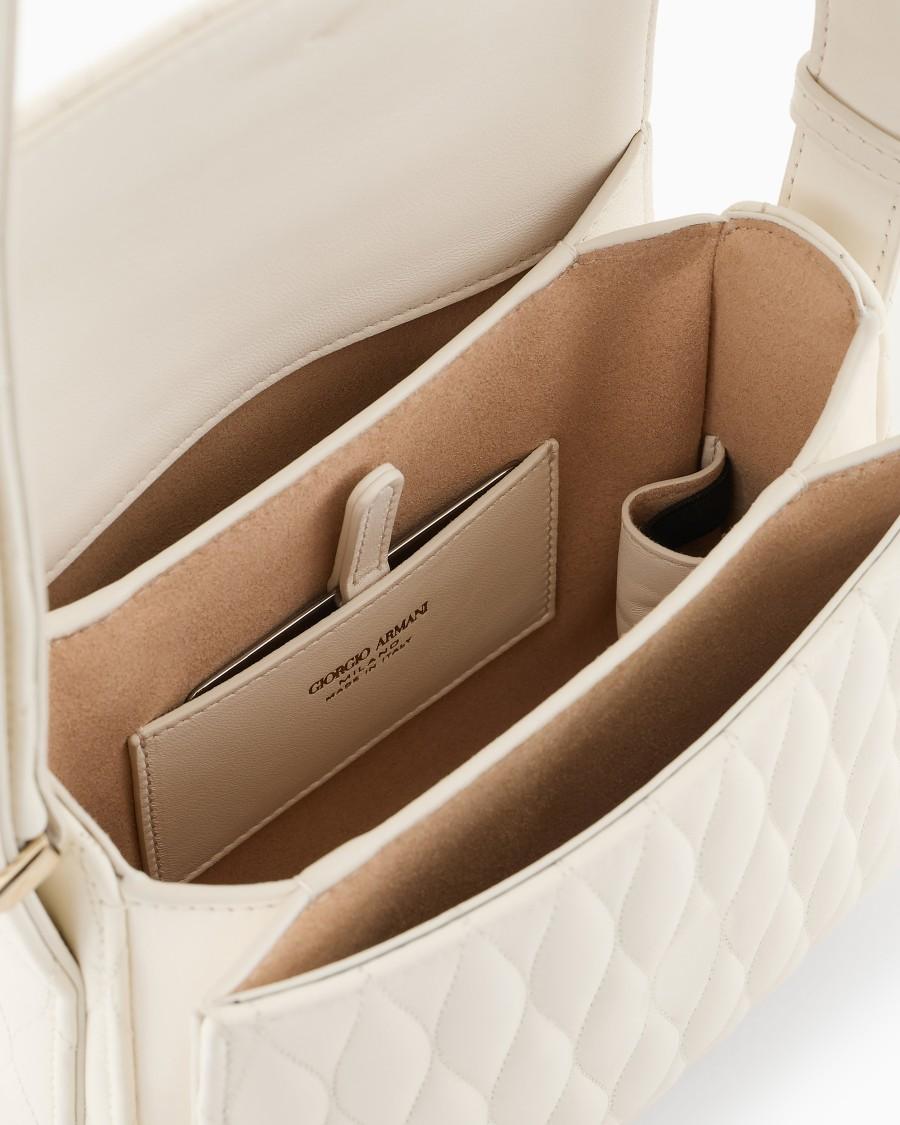 The World Of Armani BORSA LA PRIMA IN NAPPA TRAPUNTATA MOTIVO ONDE