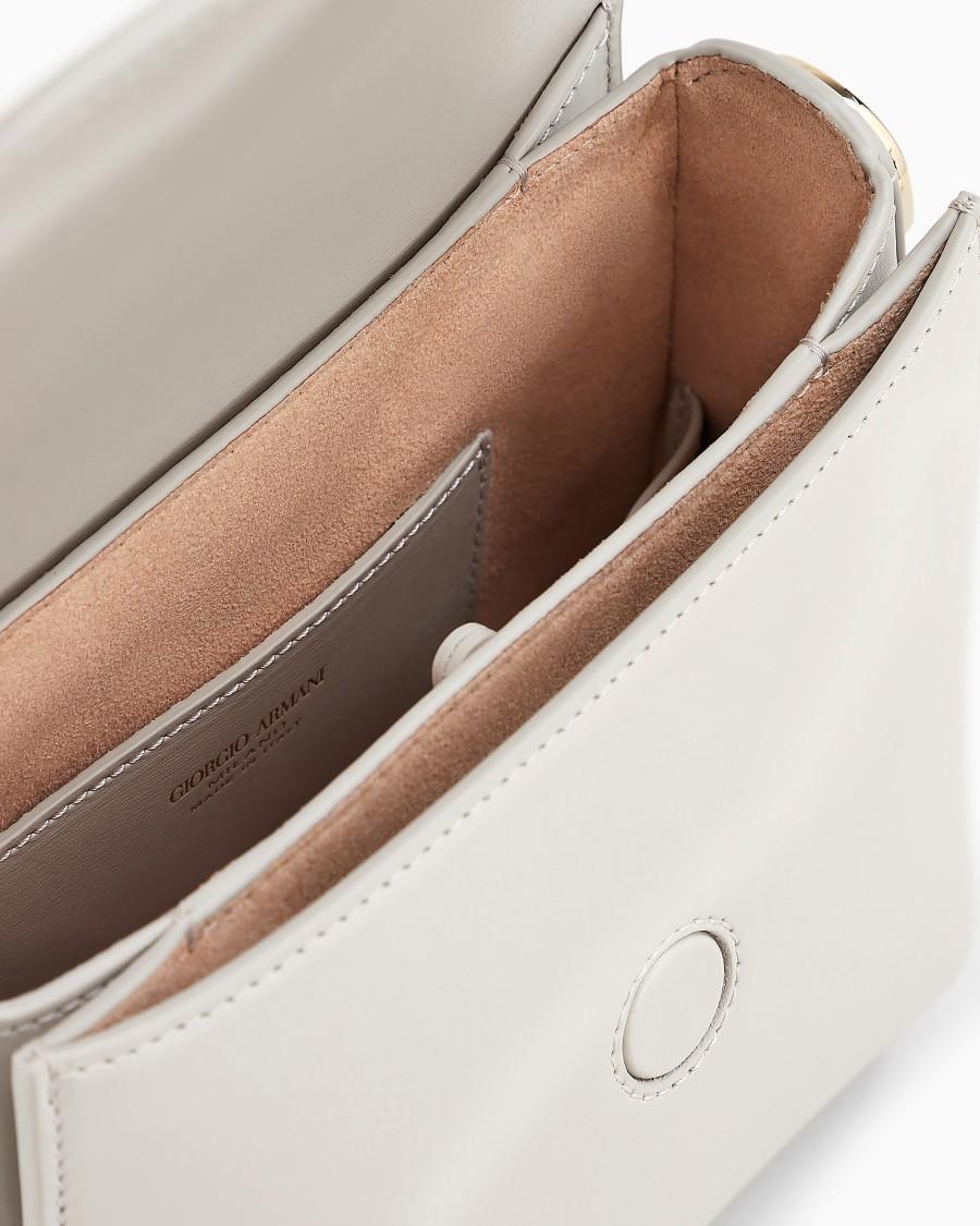 The World Of Armani BORSA LA PRIMA IN PELLE PALMELLATA CON TRACOLLA A NASTRO