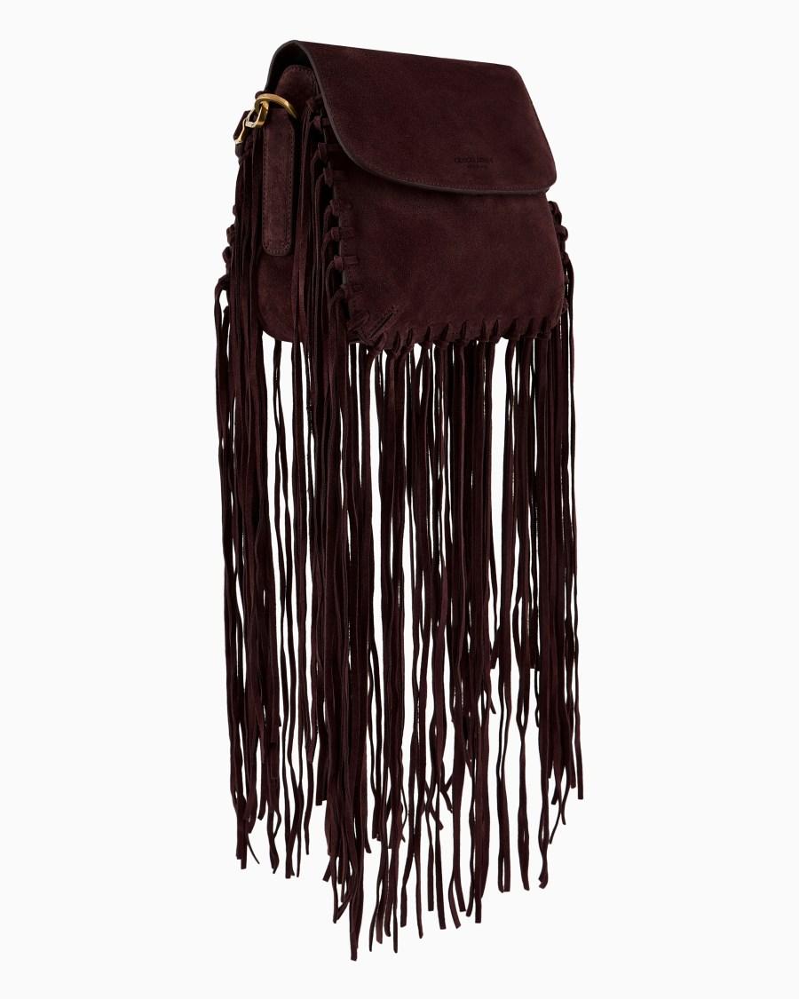 The World Of Armani BORSA LA PRIMA IN PELLE SCAMOSCIATA CON FRANGE