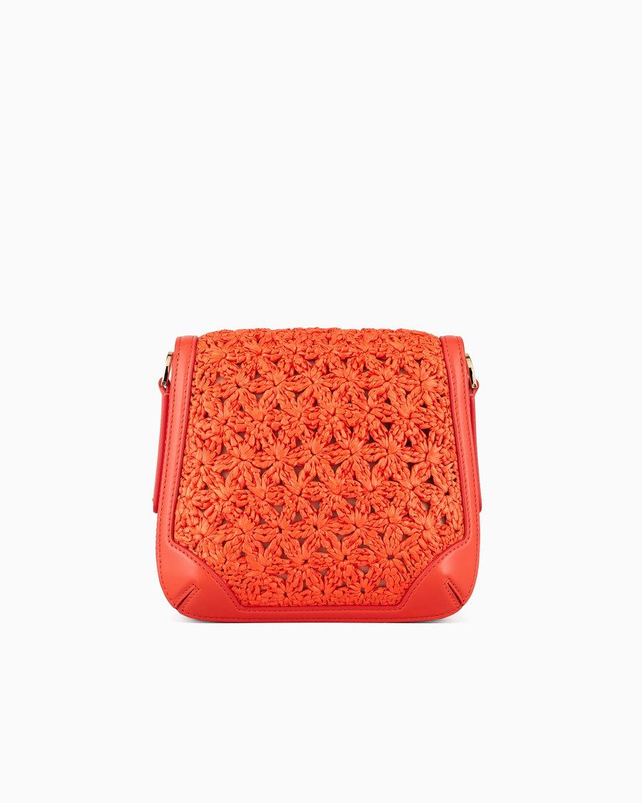 The World Of Armani BORSA LA PRIMA IN RAFIA INTRECCIATA E PELLE