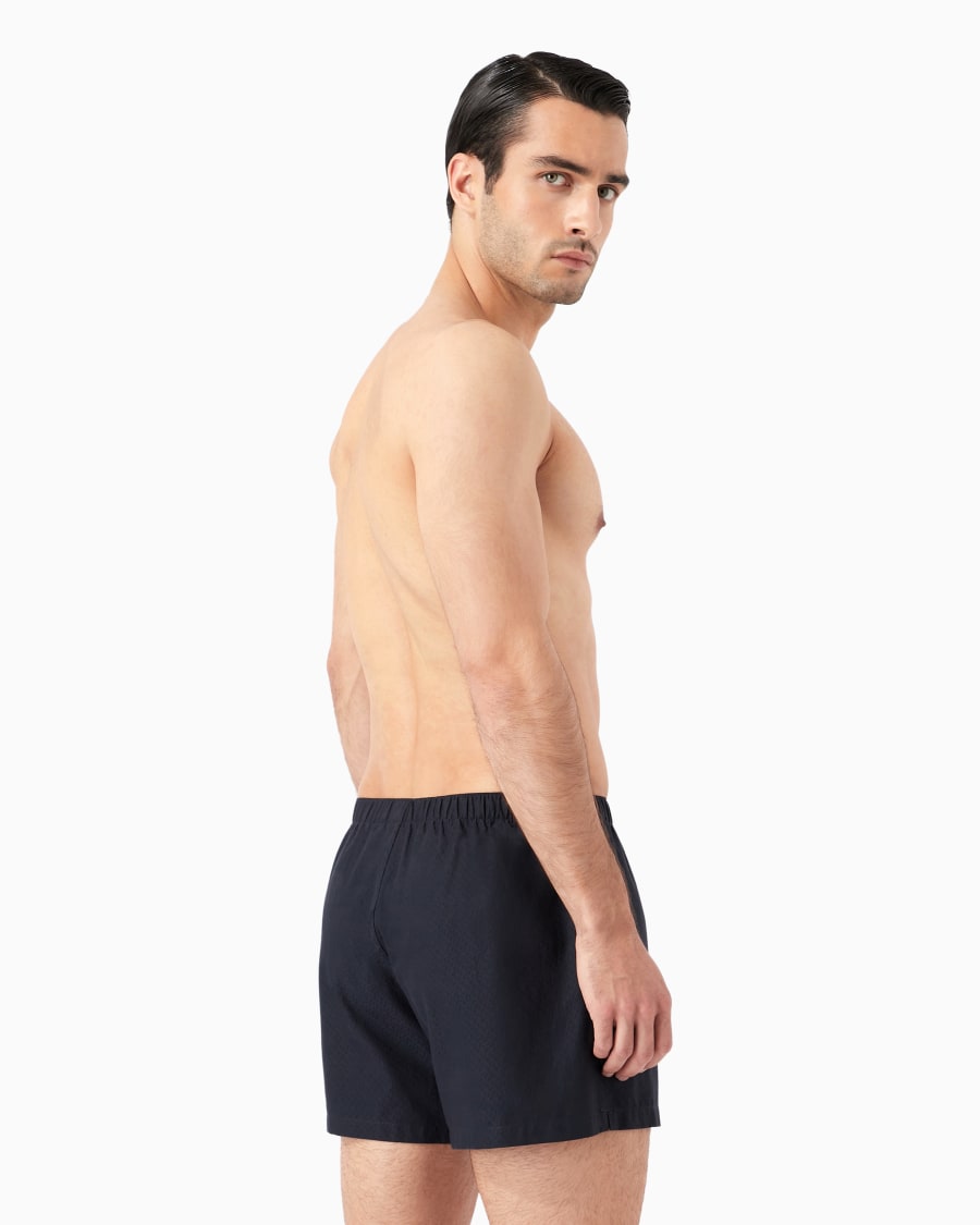 The World Of Armani BOXER IN COTONE CON LOGO RICAMATO