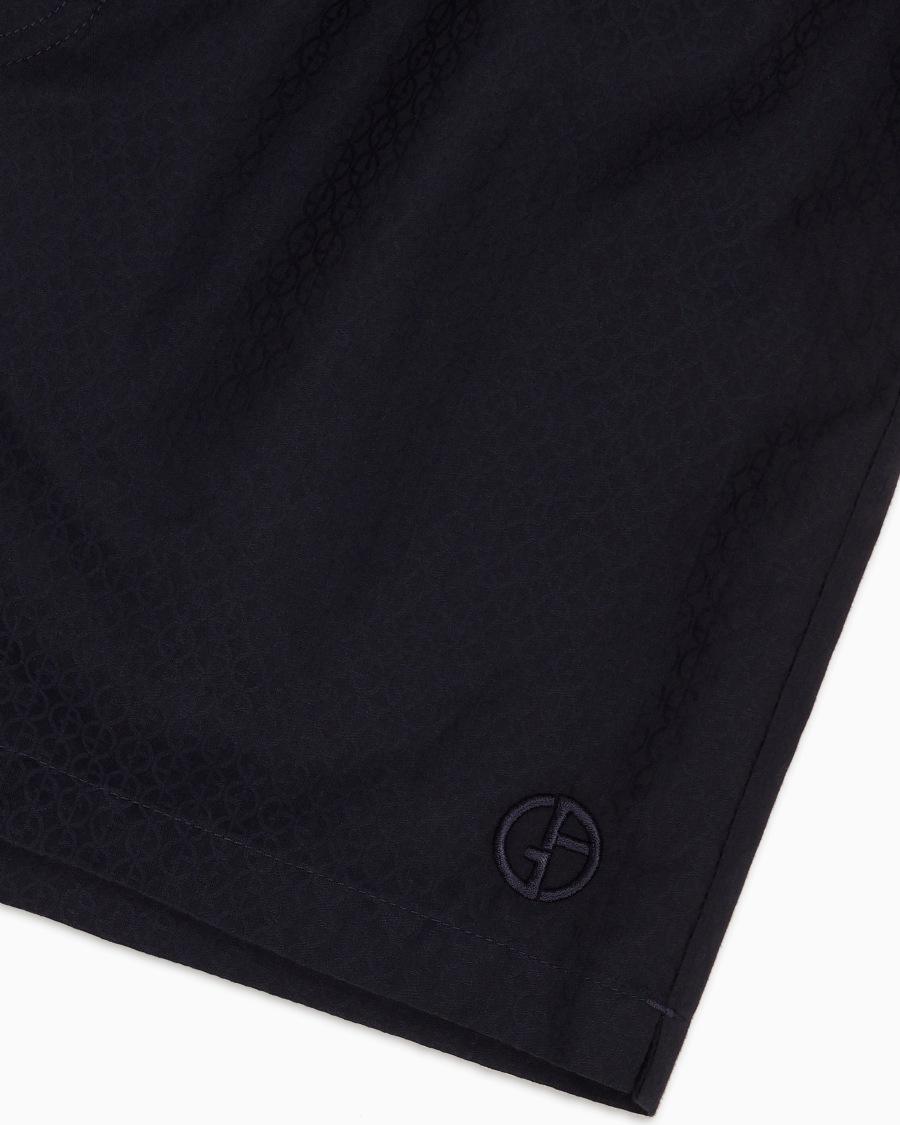 The World Of Armani BOXER IN COTONE CON LOGO RICAMATO