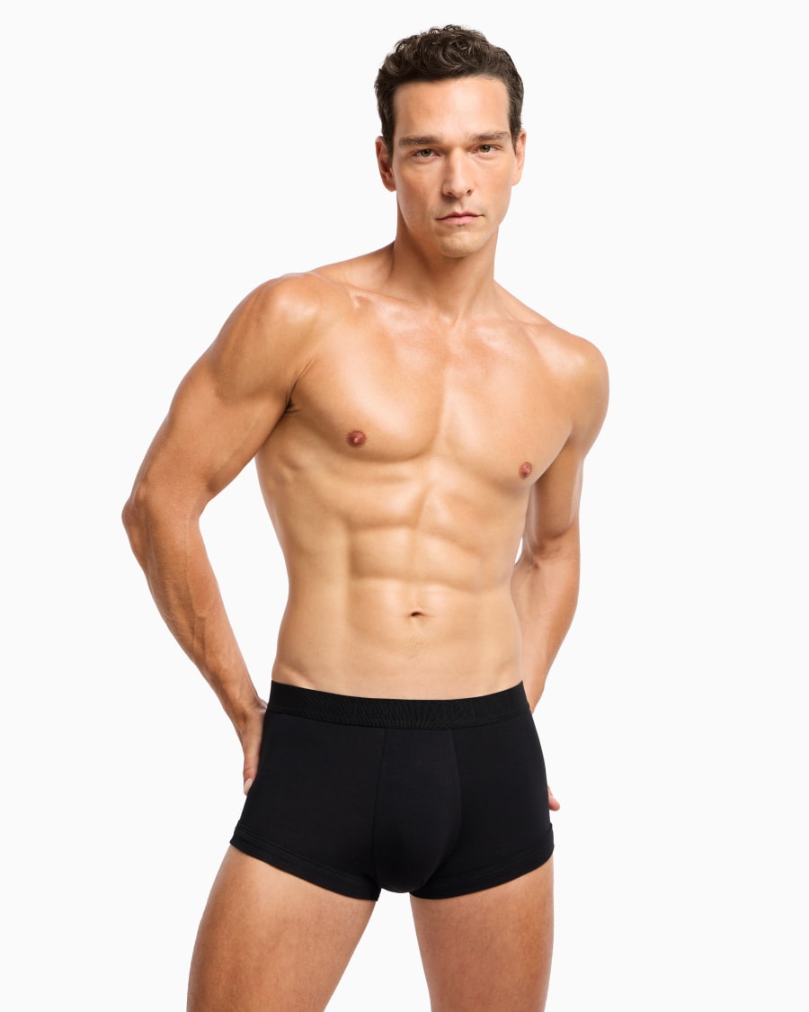 The World Of Armani BOXER IN JERSEY STRETCH CON BANDA LOGATA
