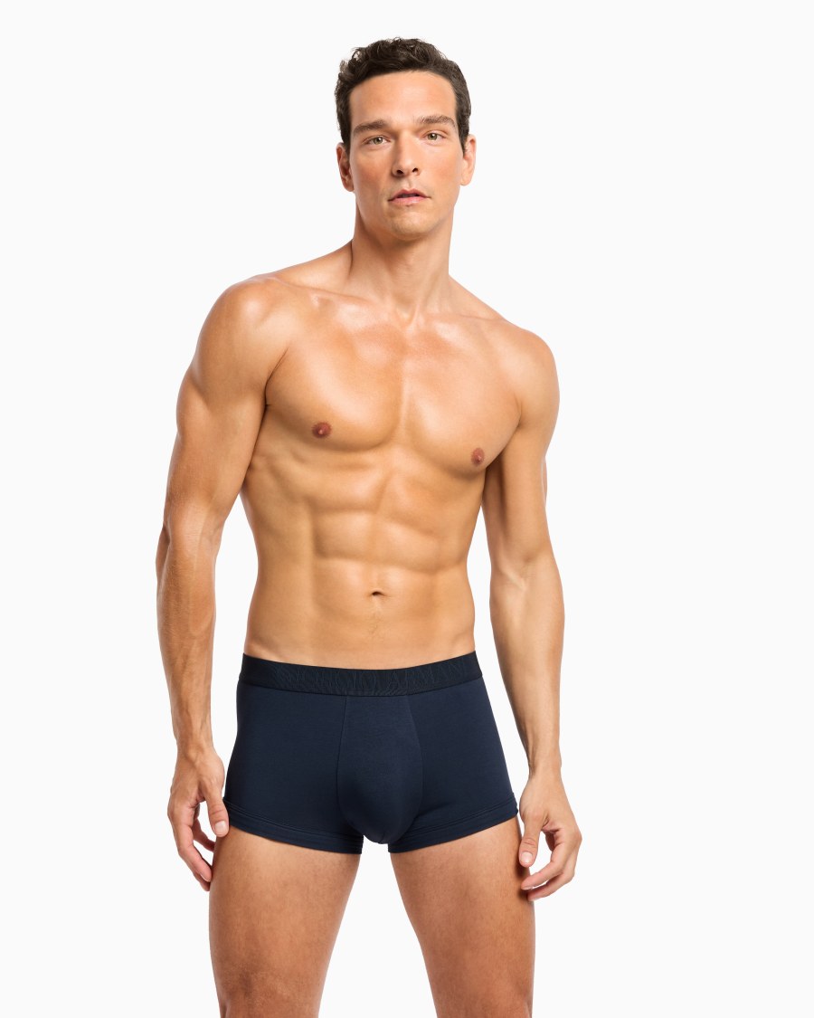The World Of Armani BOXER IN JERSEY STRETCH CON BANDA LOGATA