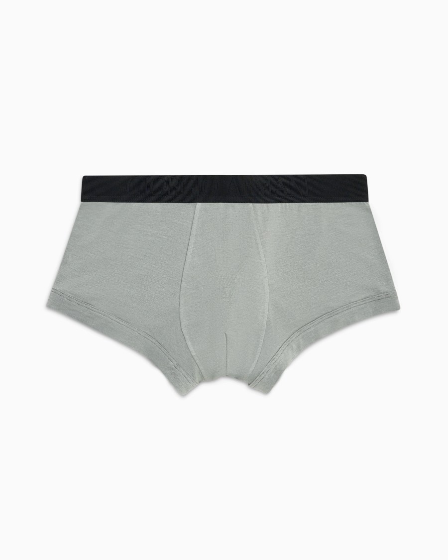 The world of armani BOXER IN JERSEY STRETCH CON BANDA LOGATA