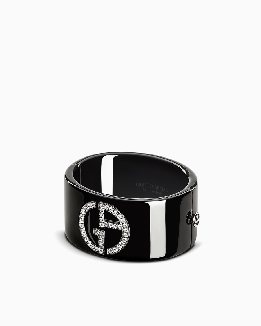 The world of armani BRACCIALE BORGONUOVO IN ORO BRUNITO CON DIAMANTI