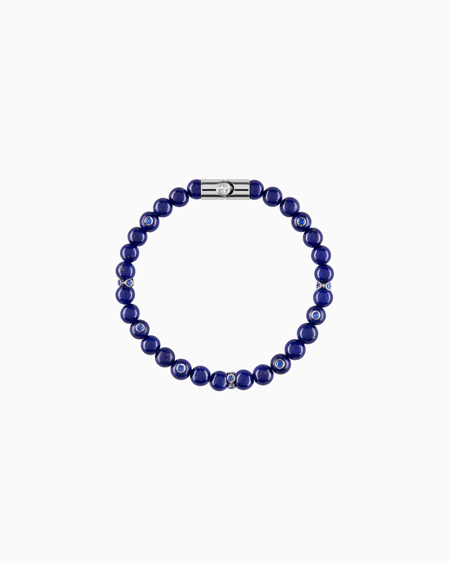 The world of armani BRACCIALE FIRMAMENTO IN ORO BIANCO 18 KT ZAFFIRI E LAPIS