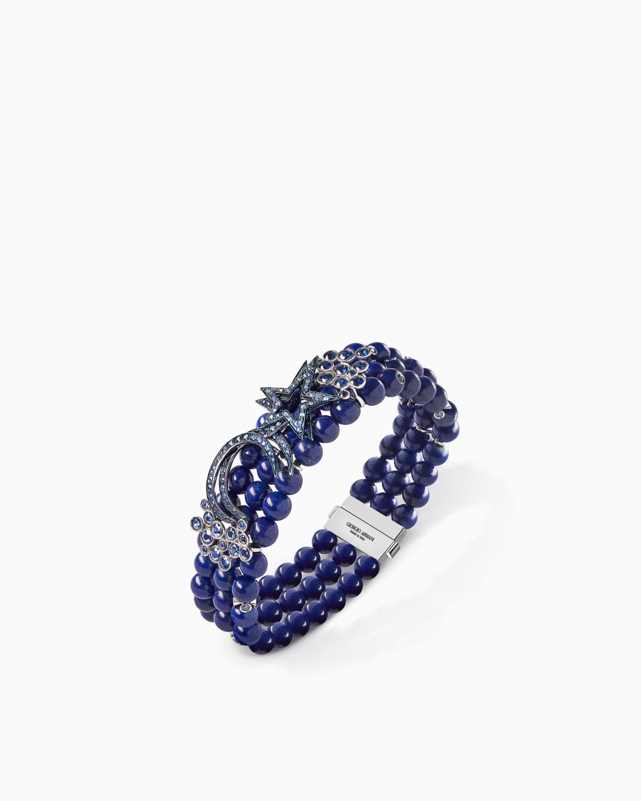 The world of armani BRACCIALE FIRMAMENTO IN ORO BIANCO 18 KT ZAFFIRI E LAPIS