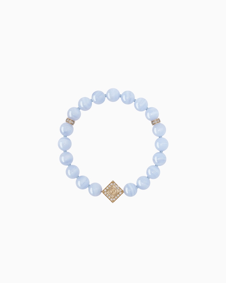 The world of armani BRACCIALE JOSEPHINE IN ORO 18 KT CALCEDONIO E DIAMANTI