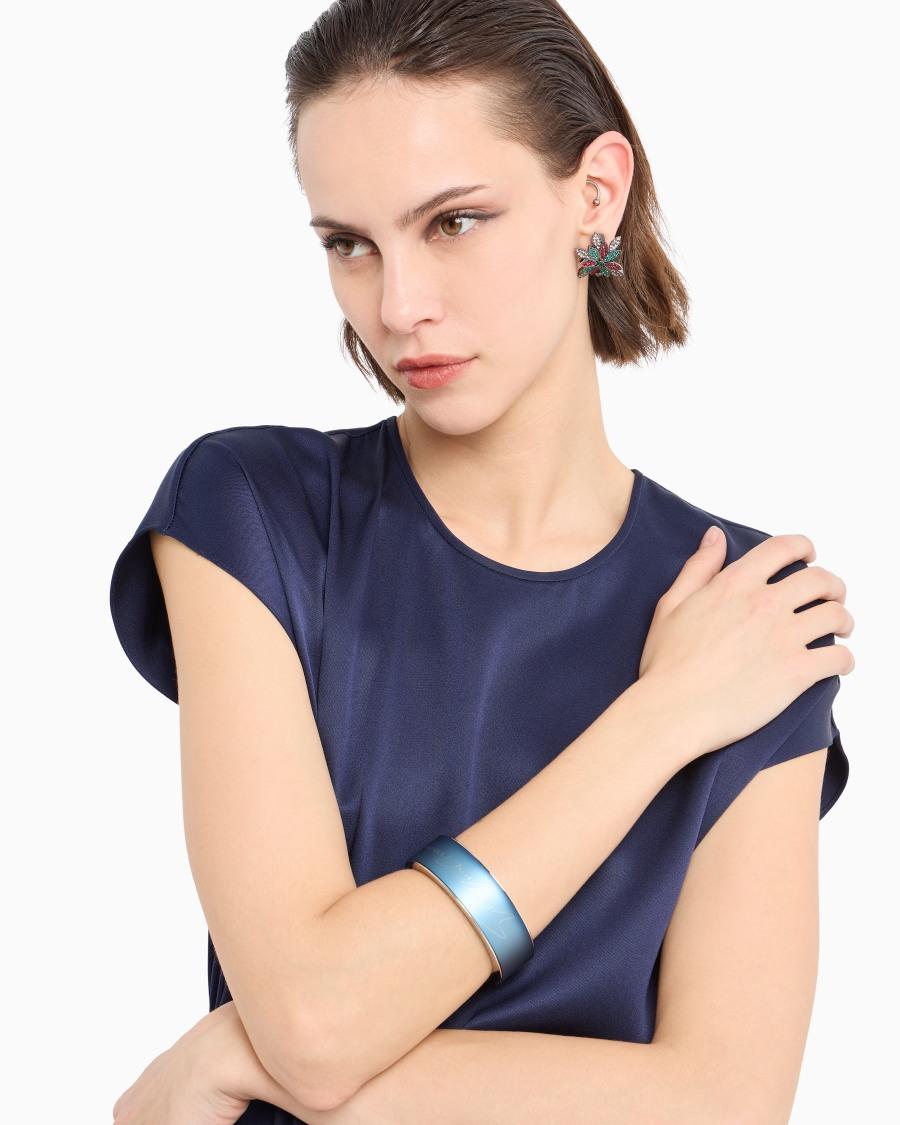 The World Of Armani BRACCIALE RIGIDO CON LOGO SIGNATURE