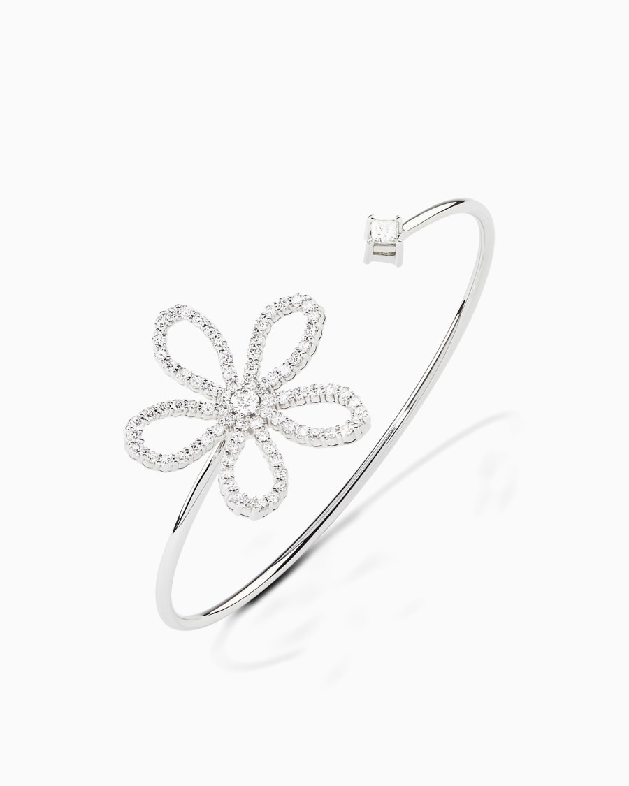 The world of armani BRACCIALE SÌ IN ORO BIANCO 18 KT E DIAMANTI