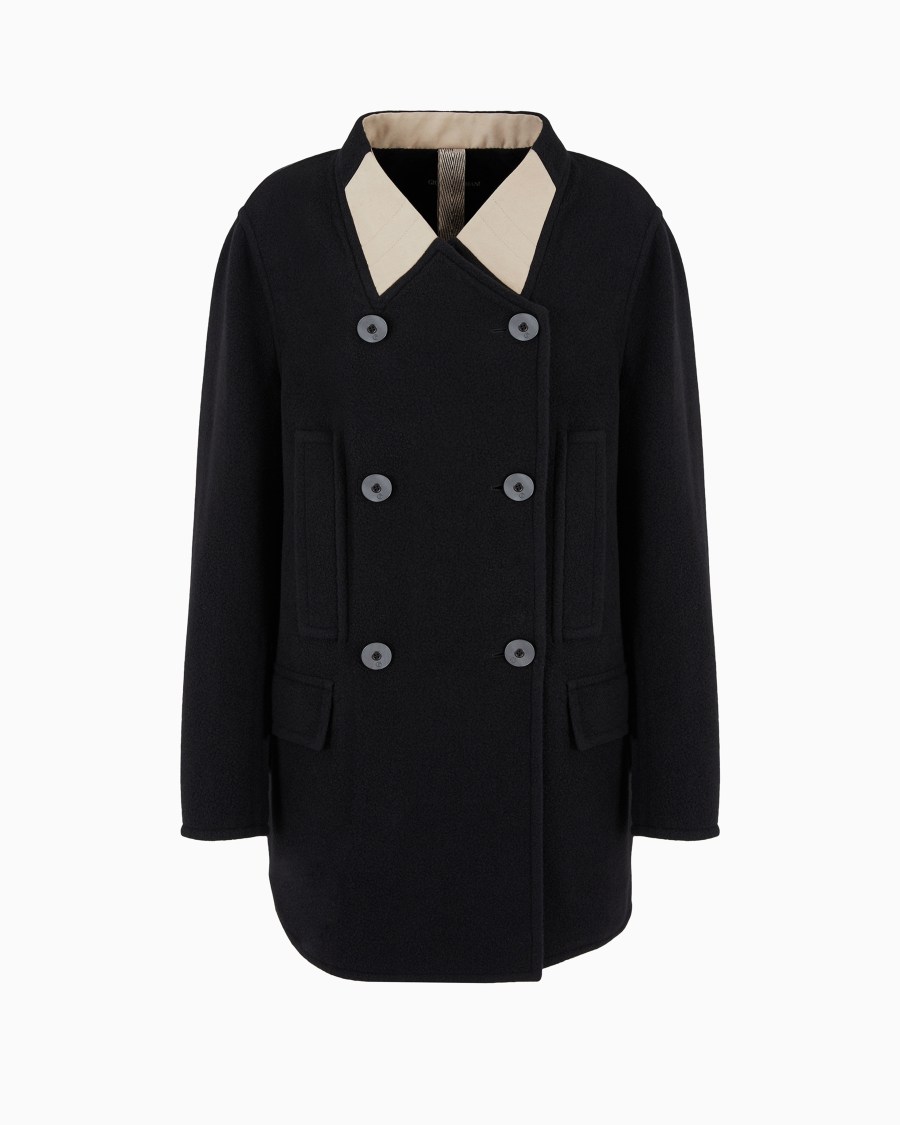 The world of armani CABAN DOPPIOPETTO IN CASHMERE DOUBLE