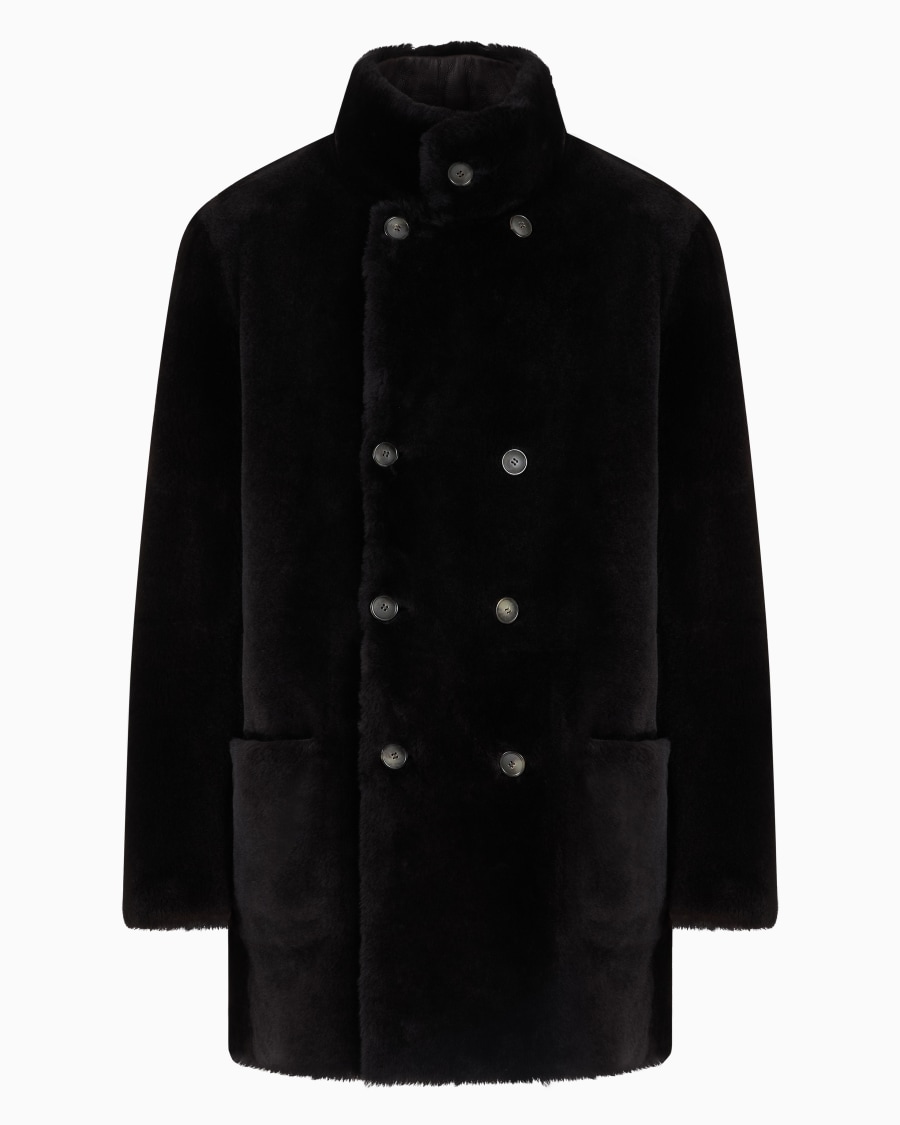 The world of armani CABAN DOPPIOPETTO REVERSIBILE IN MONTONE