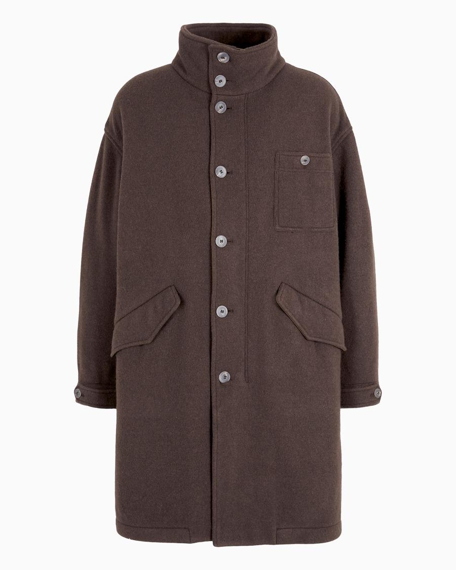 The world of armani CABAN IN PANNO DI LANA E CASHMERE FOLLATO