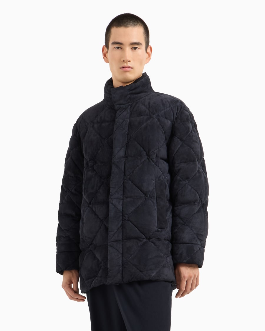 The World Of Armani CABAN IN SUEDE IMBOTTITO IN PIUMA