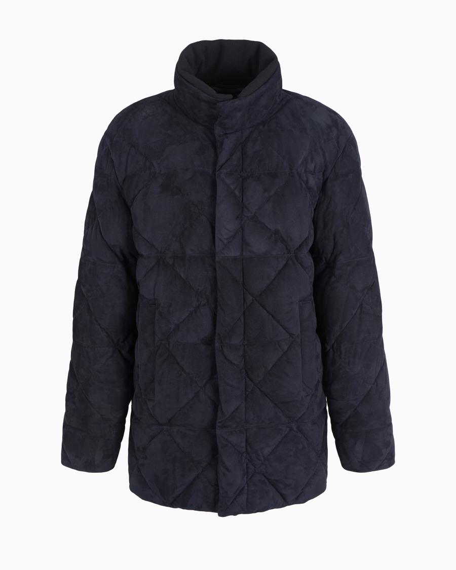 The world of armani CABAN IN SUEDE IMBOTTITO IN PIUMA