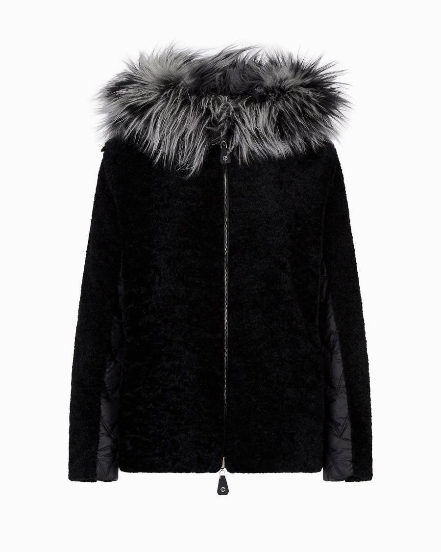 The world of armani CABAN REVERSIBILE IN SHEARLING DI AGNELLO