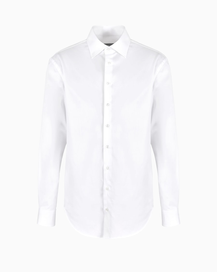 The world of armani CAMICIA CLASSICA IN TWILL DI COTONE
