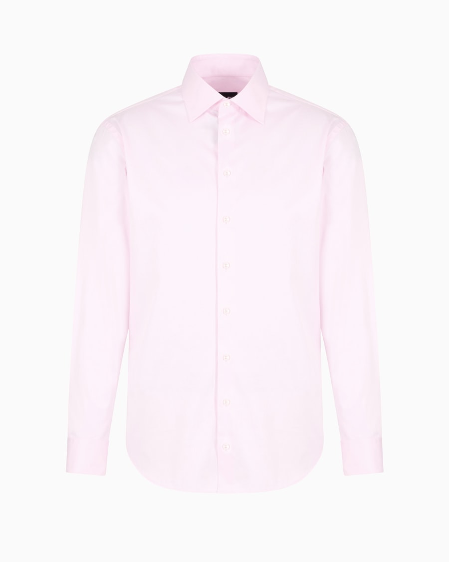 The world of armani CAMICIA CLASSICA IN TWILL DI COTONE