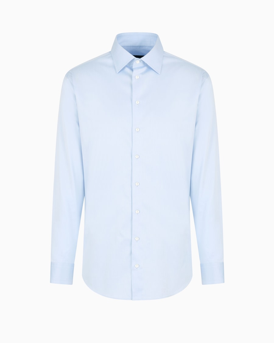 The world of armani CAMICIA CLASSICA IN TWILL DI COTONE