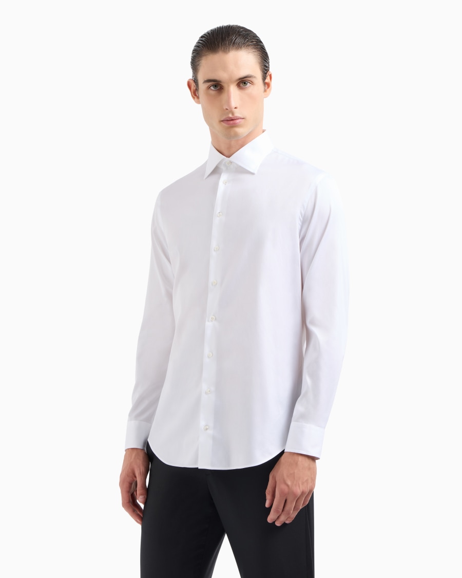 The World Of Armani CAMICIA CLASSICA REGULAR FIT IN COTONE