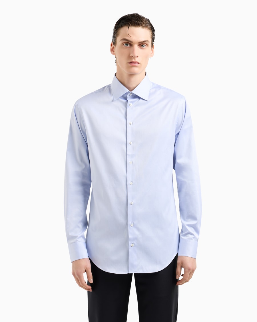 The World Of Armani CAMICIA CLASSICA REGULAR FIT IN COTONE