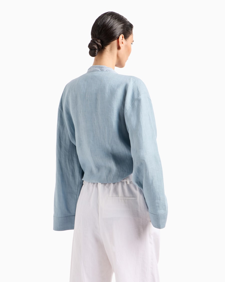 The World Of Armani CAMICIA DA ANNODARE IN CANAPA ASV