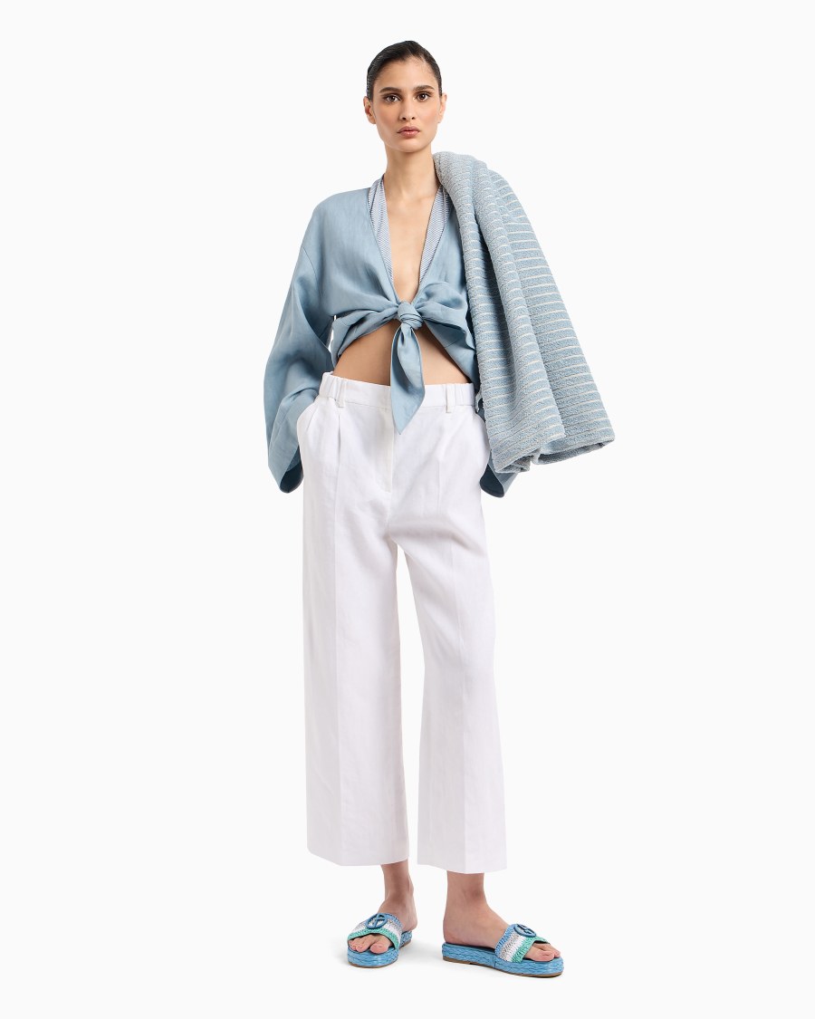 The World Of Armani CAMICIA DA ANNODARE IN CANAPA ASV