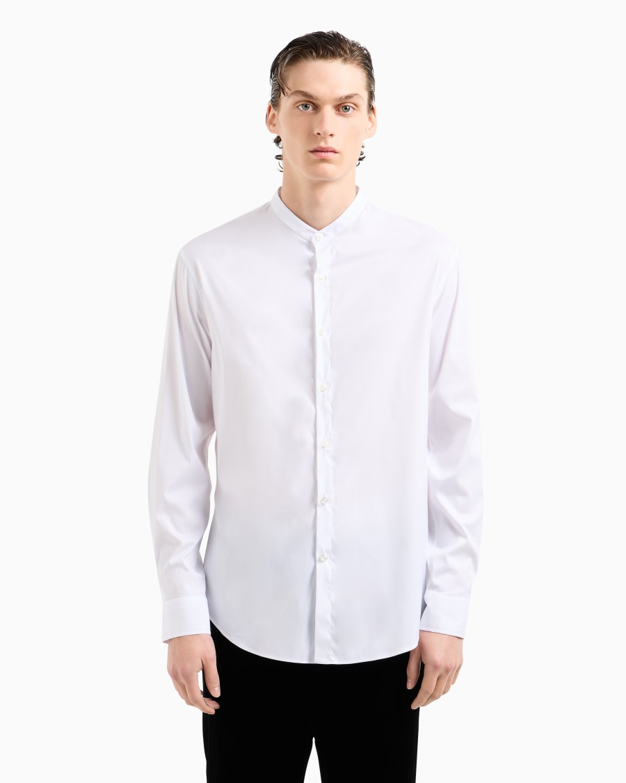 The World Of Armani CAMICIA ICON IN COTONE UNITO STRETCH