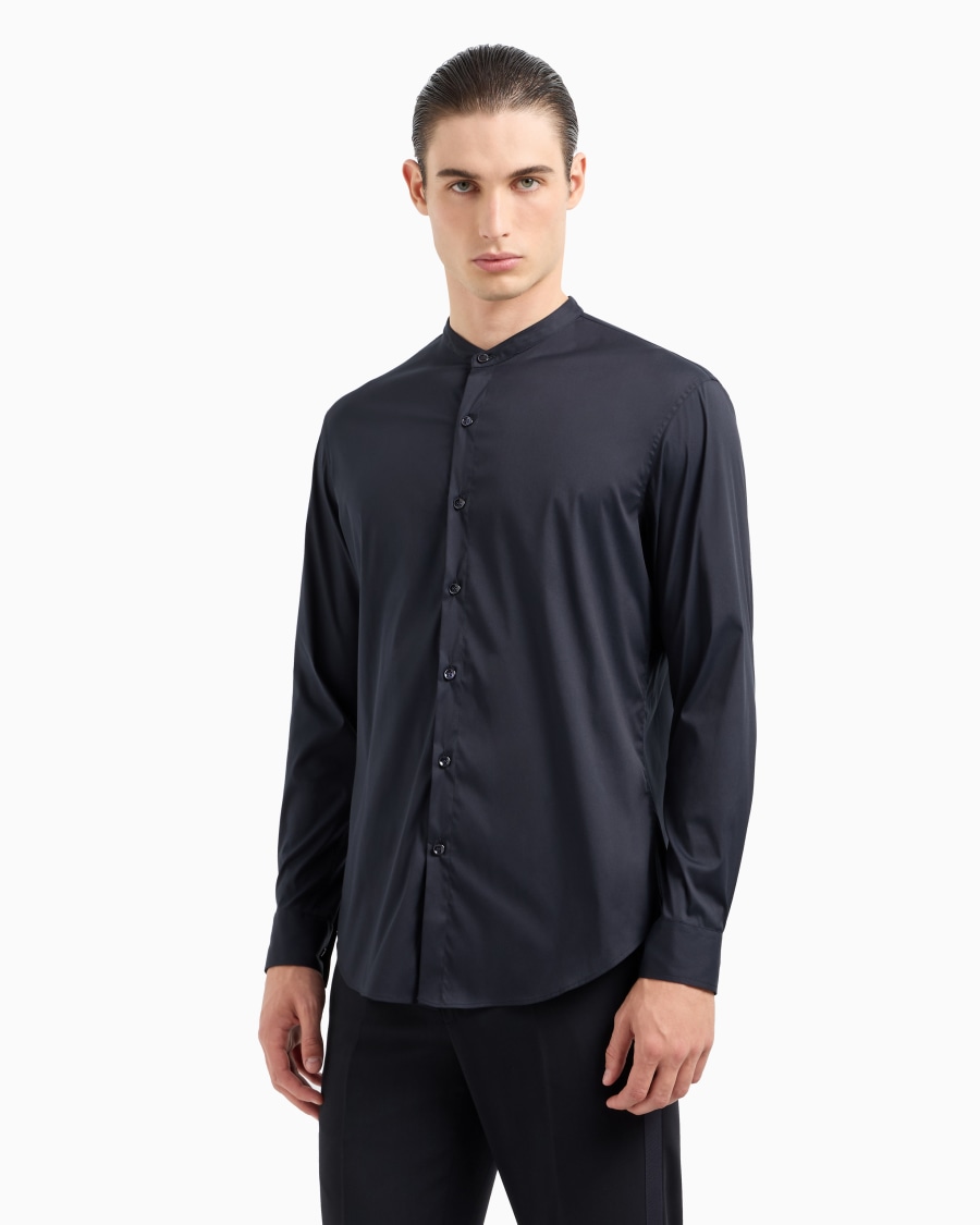 The World Of Armani CAMICIA ICON IN COTONE UNITO STRETCH