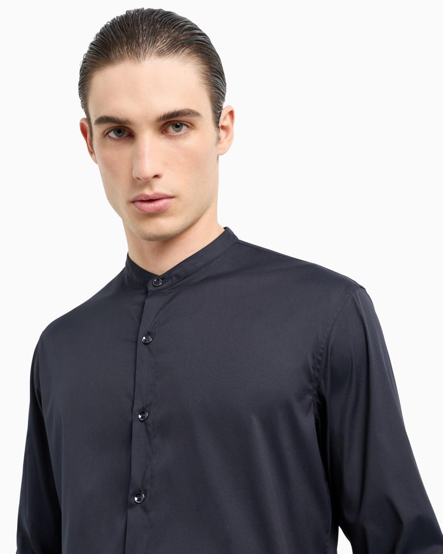 The World Of Armani CAMICIA ICON IN COTONE UNITO STRETCH