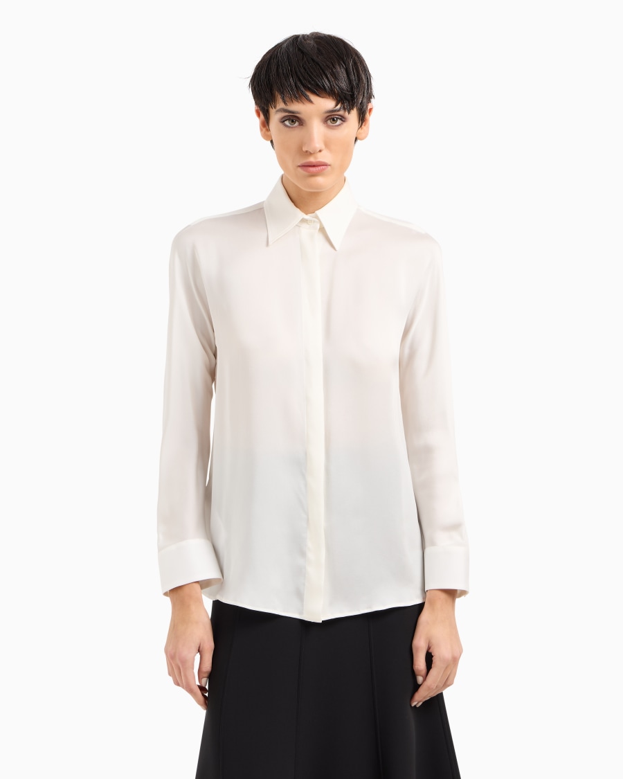 The World Of Armani CAMICIA IN CHARMEUSE DI PURA SETA