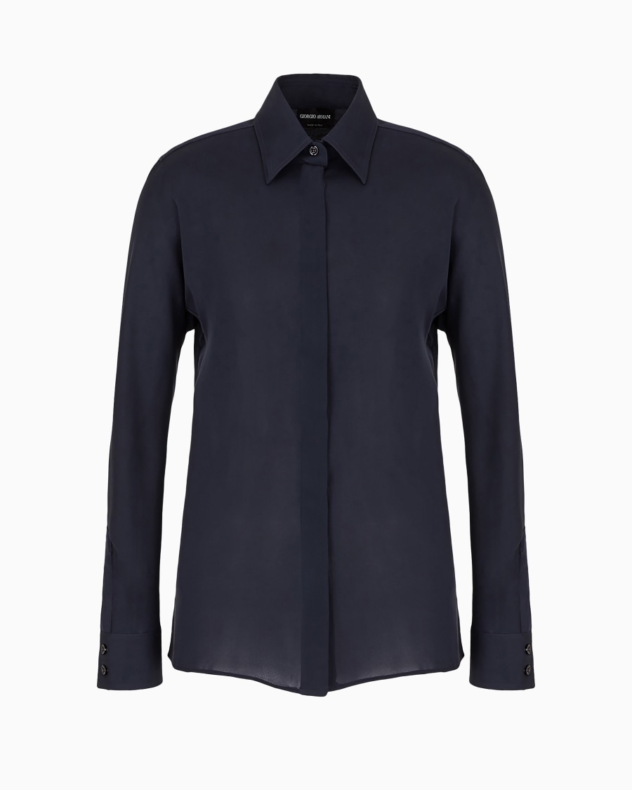 The world of armani CAMICIA IN CHARMEUSE DI PURA SETA