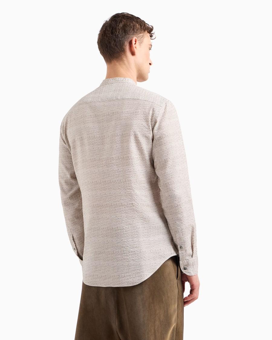 The World Of Armani CAMICIA IN MISTO COTONE E SETA STAMPATA
