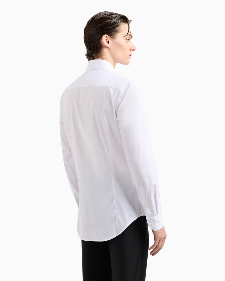 The World Of Armani CAMICIA IN TESSUTO STRETCH CON COLLO CLASSICO CON STECCHE