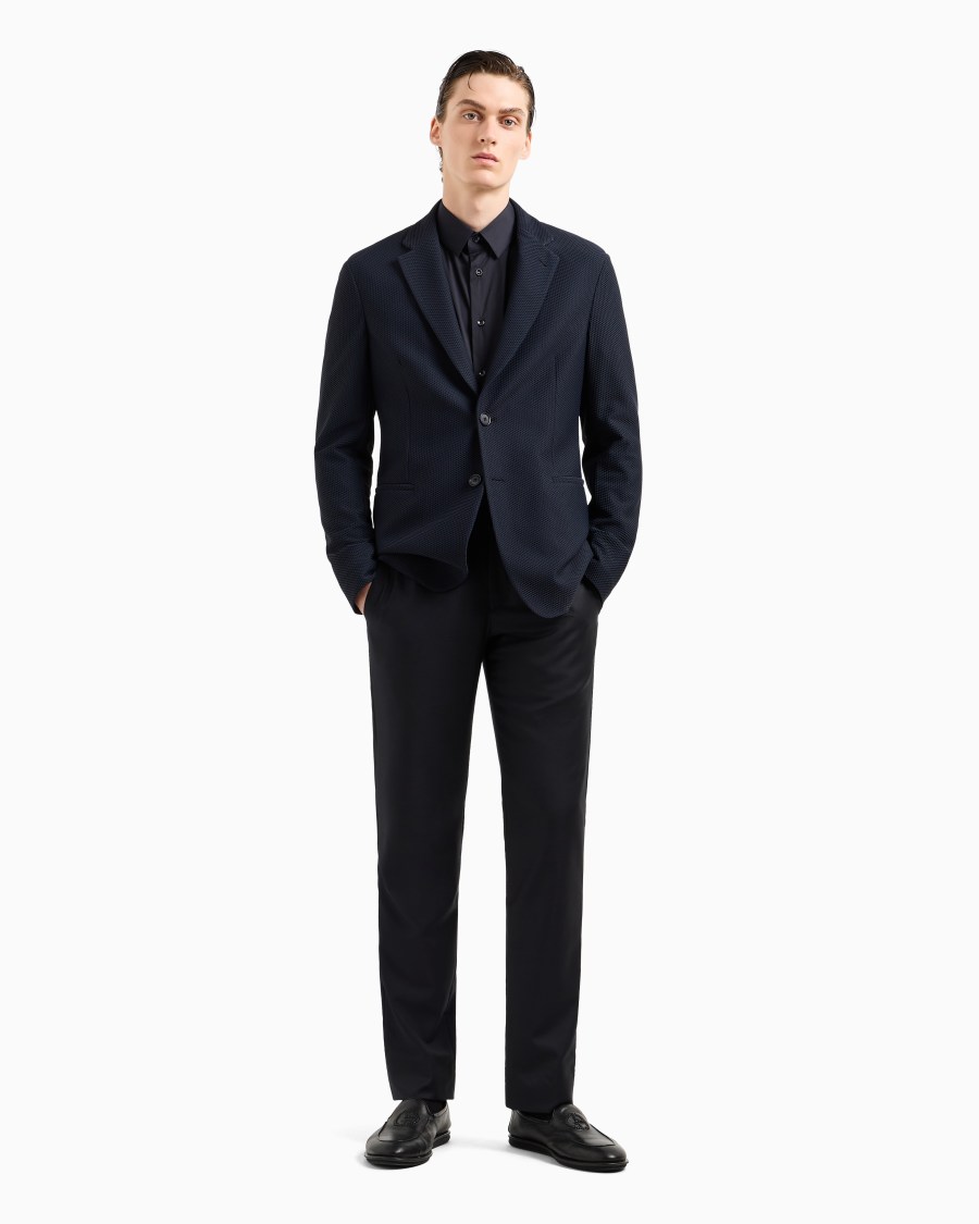 The World Of Armani CAMICIA IN TESSUTO STRETCH CON COLLO CLASSICO CON STECCHE