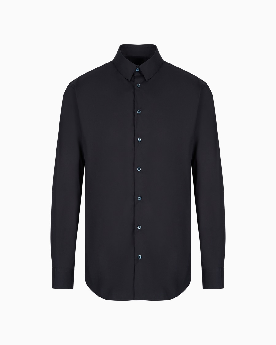The world of armani CAMICIA IN TESSUTO STRETCH CON COLLO CLASSICO CON STECCHE