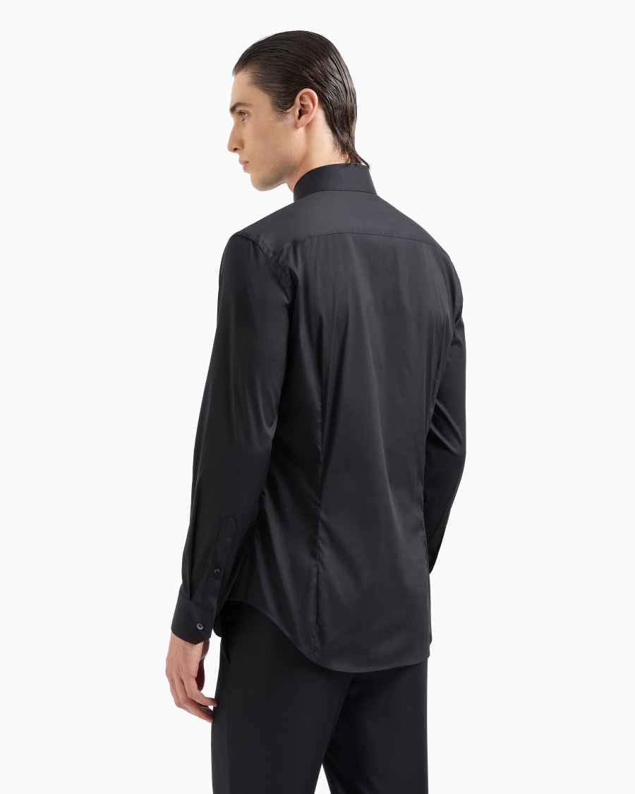 The World Of Armani CAMICIA IN TESSUTO STRETCH CON COLLO CLASSICO CON STECCHE