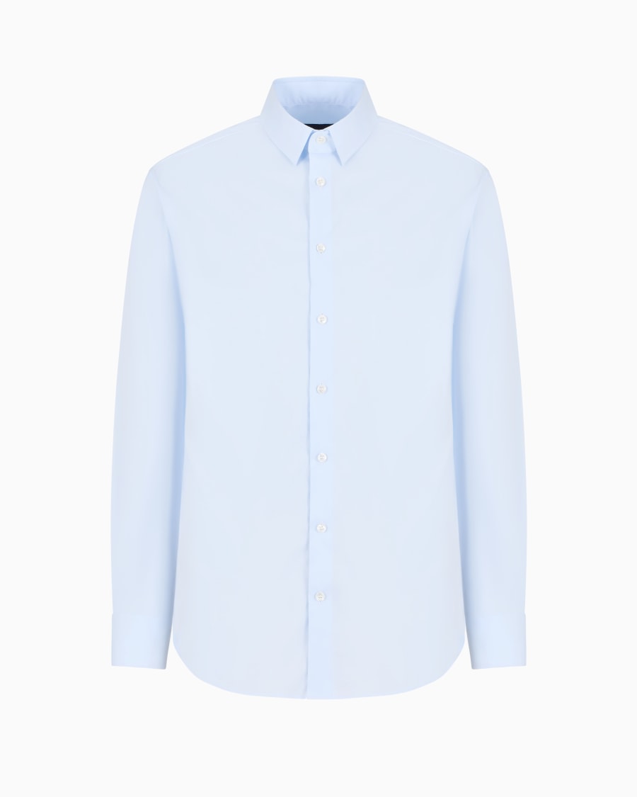 The world of armani CAMICIA IN TESSUTO STRETCH CON COLLO CLASSICO CON STECCHE