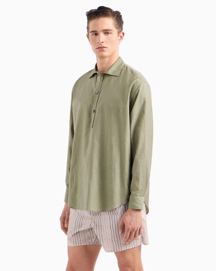 The World Of Armani CAMICIA POLO IN COTONE E SETA ASV