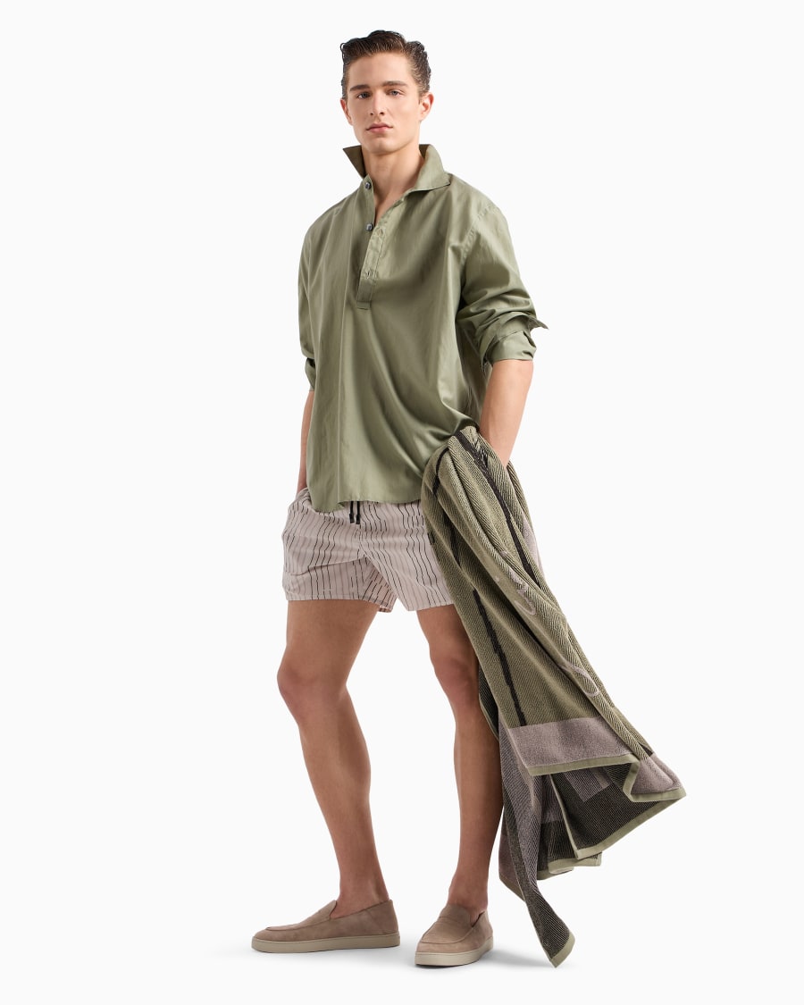 The World Of Armani CAMICIA POLO IN COTONE E SETA ASV